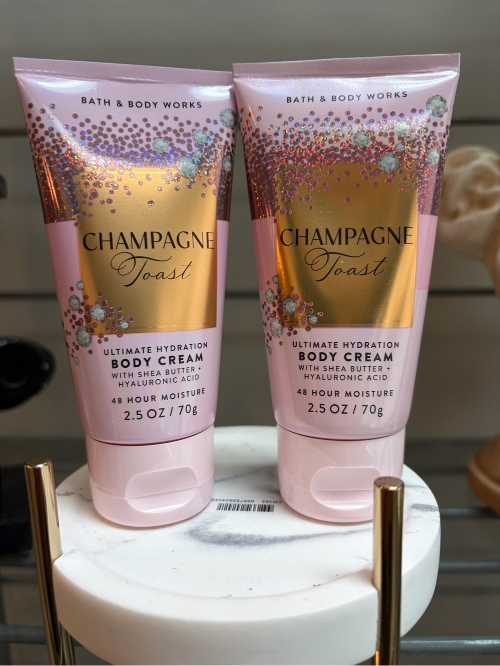 Bath & Body Works Champagne Toast Body Cream Travel Size Duo NWT